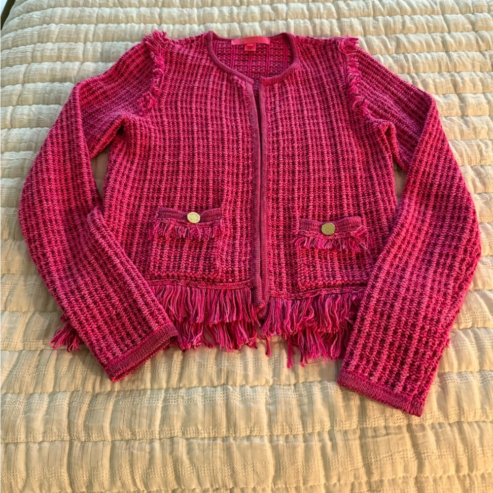 Lilly Pulitzer Pink Textured Blazer